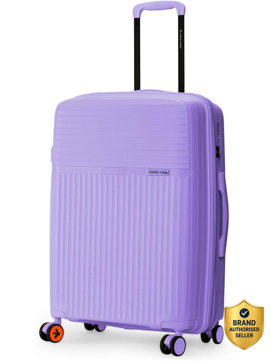 Image of NASHER MILES Krabi Expander Hardside Polypropylene Check-in Pastel Purple 65cm Trolley Bag Expandable Check-in Suitcase 8 Wheels - 24 inch
