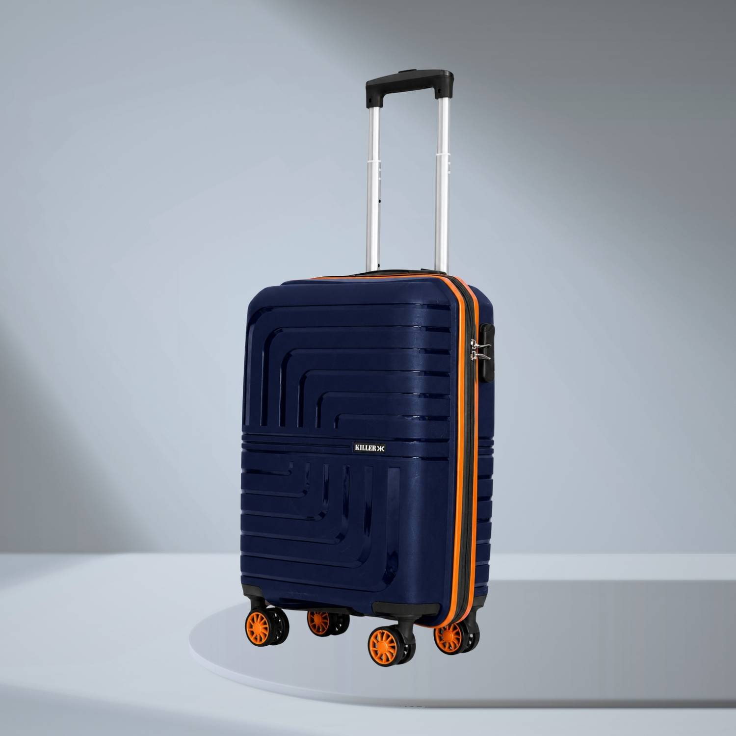 KILLER Small Cabin Suitcase 55cm 8 Wheels Blue - Image 5