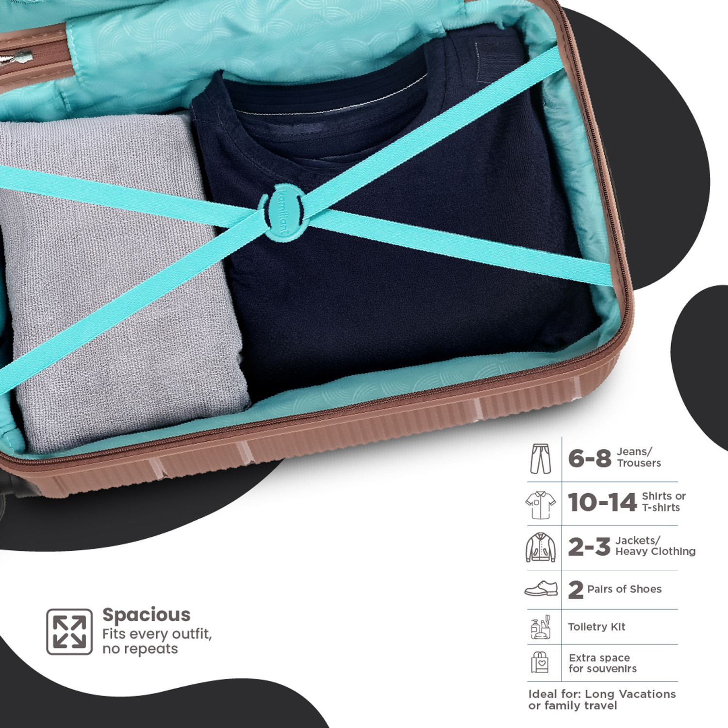 Image of KAMILIANT by American Tourister ARMOR Check-in Suitcase 8 Wheels - 30 inches
