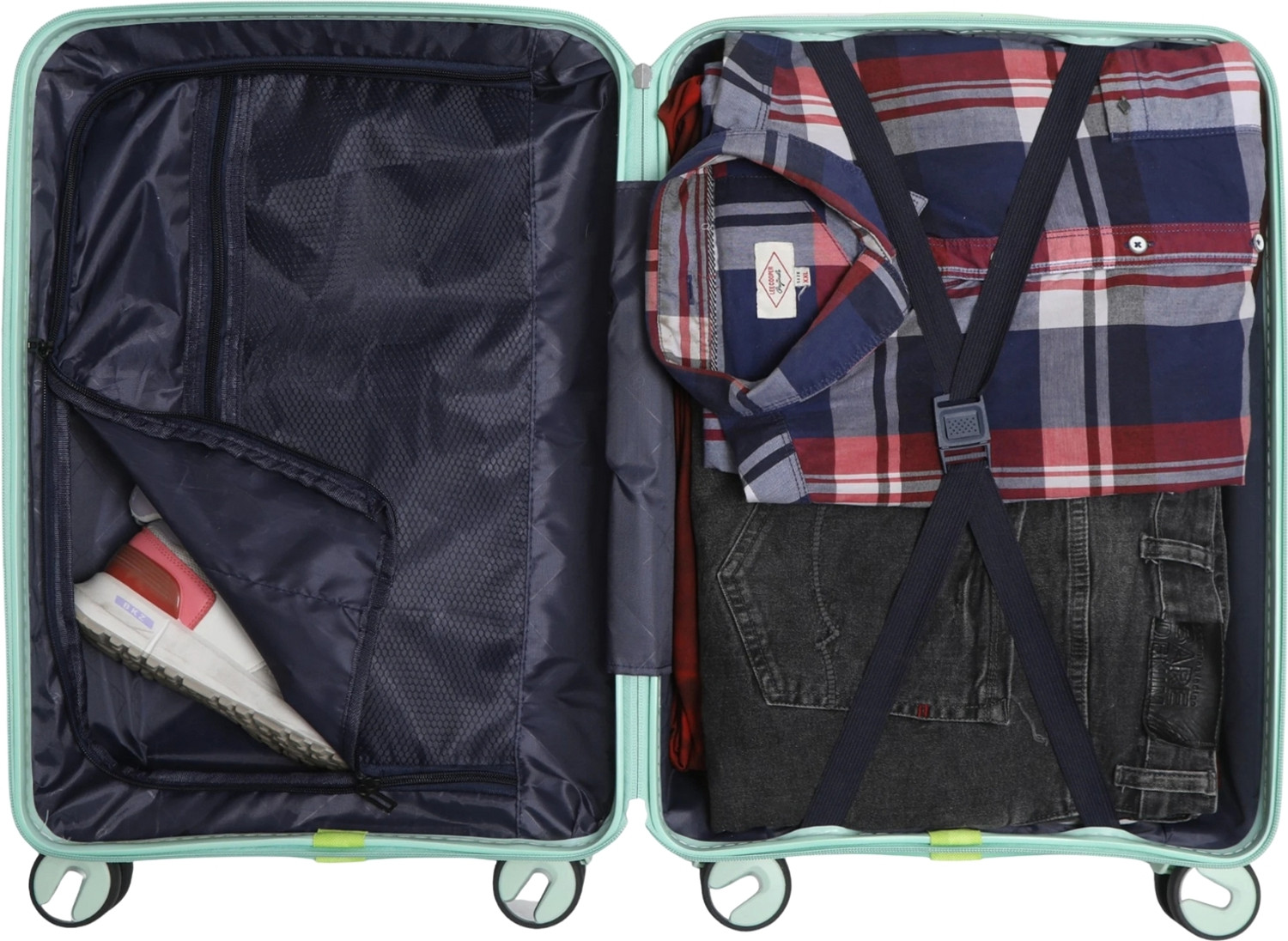Image of KILLER Hard Sided Spinners, Expandable Travel & Luggage Bags Trolley Bag Expandable Cabin & Check-in Set 4 Wheels - 24 inch