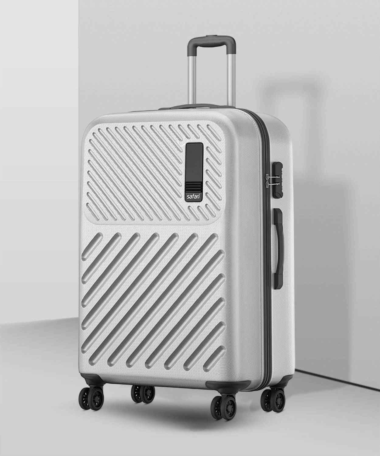 SAFARI Large Check-in Suitcase (76 cm) 8 Wheels - ZODIAC 76 - Sil