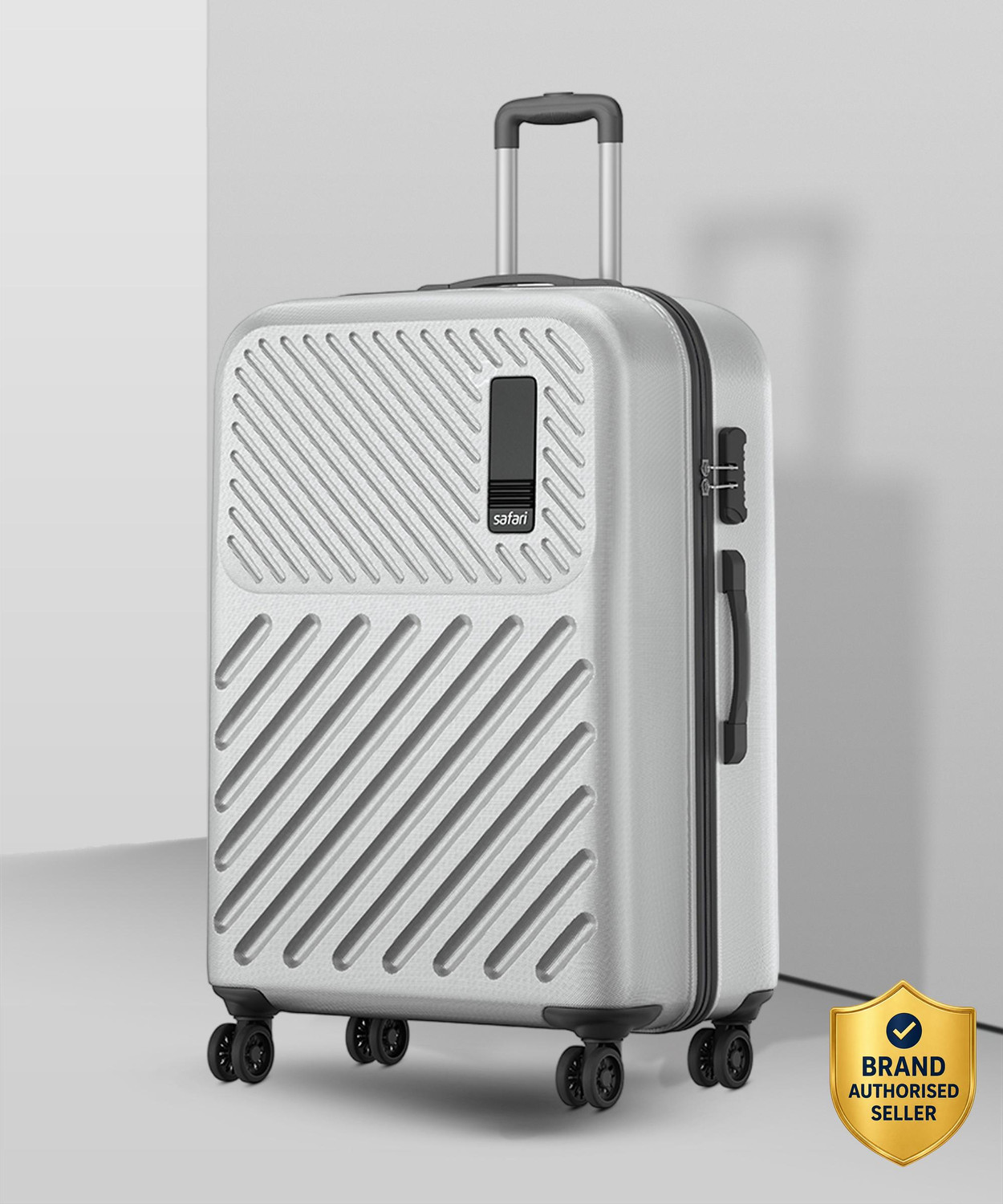 Image of SAFARI Large Check-in Suitcase (76 cm) 8 Wheels - ZODIAC 76 - Silver
