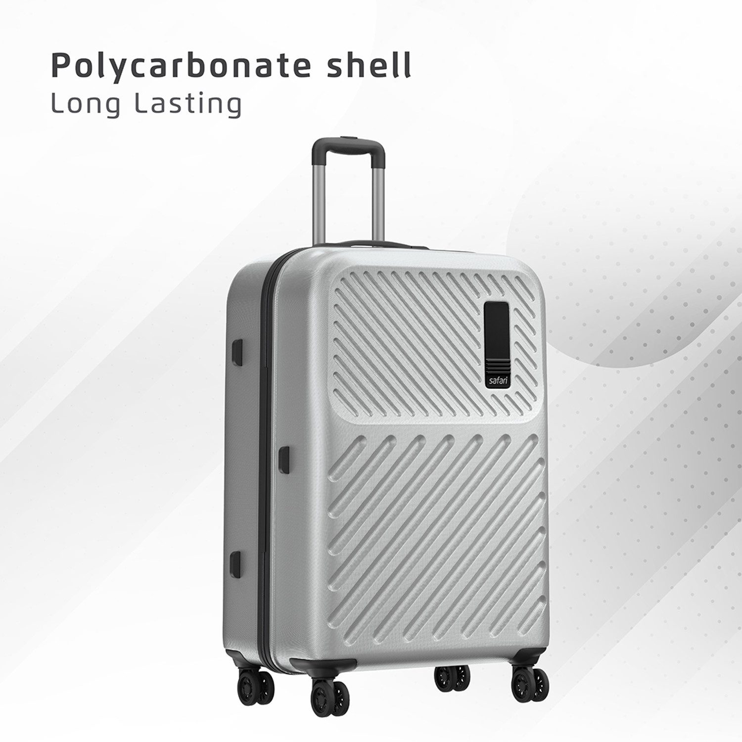 Image of SAFARI Large Check-in Suitcase (76 cm) 8 Wheels - ZODIAC 76 - Silver