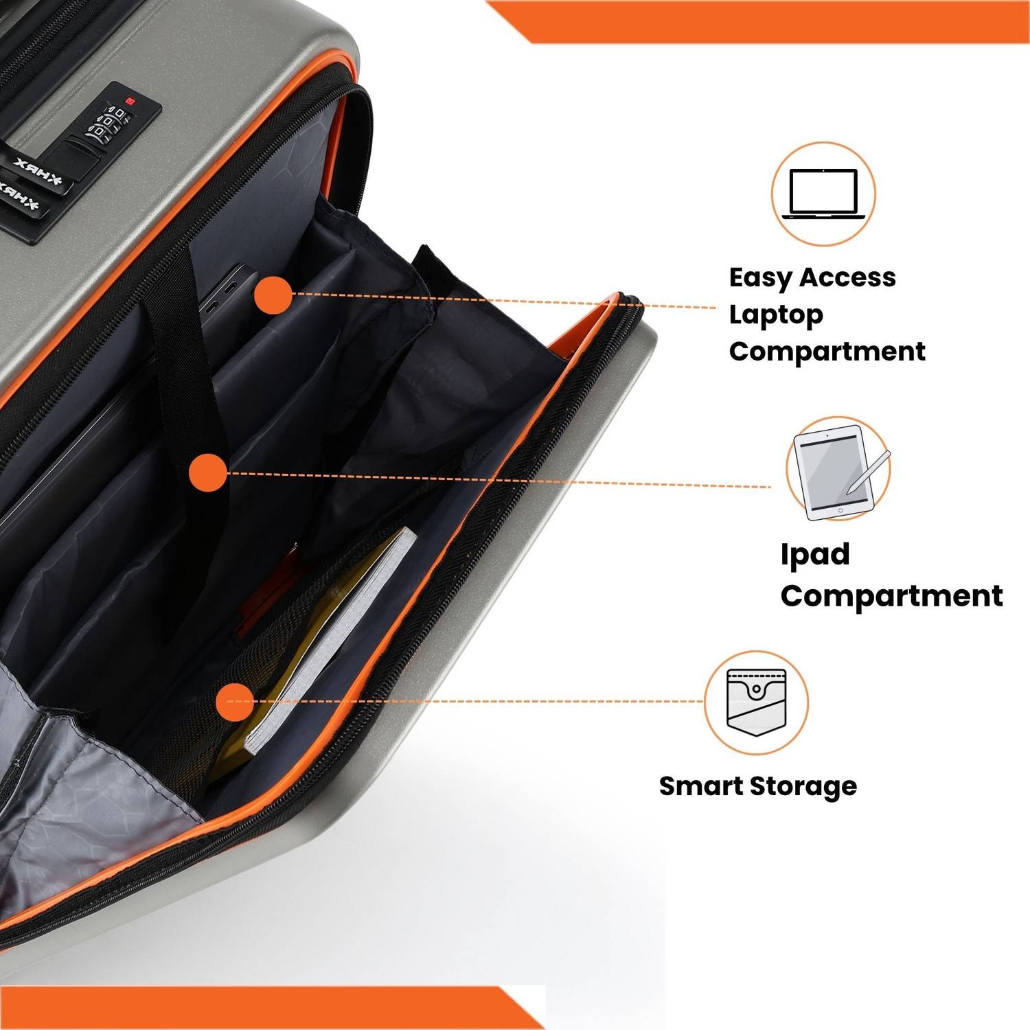 HRX by Hrithik Roshan Grit 22 inch Laptop Suitcase - Image 5