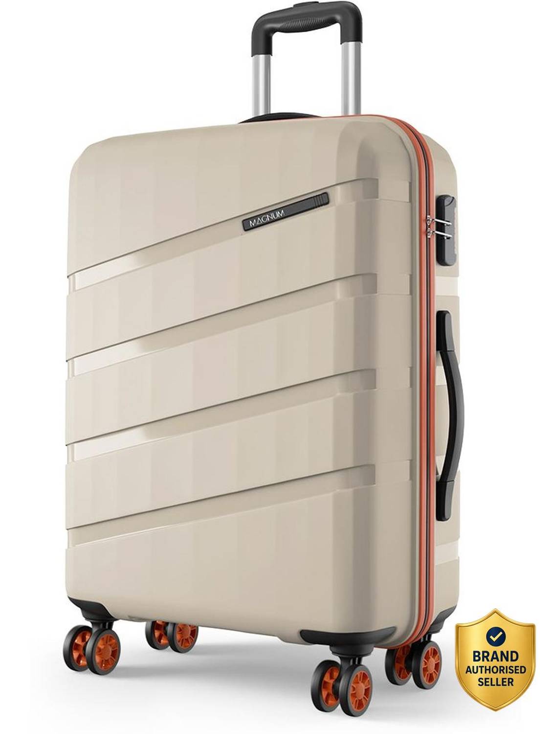 Magnum Safari Evolix 75 4W 30 Inches Beige Suitcase - Image 1