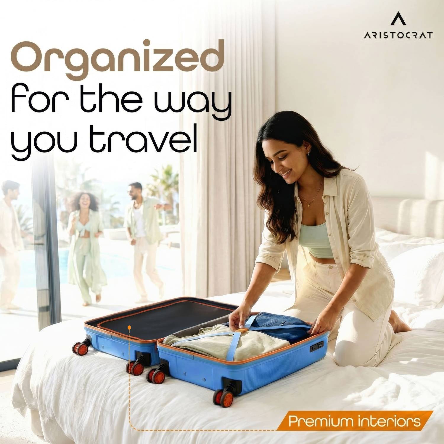 ARISTOCRAT Apex 22 Inch Polypropylene Luggage - Image 4