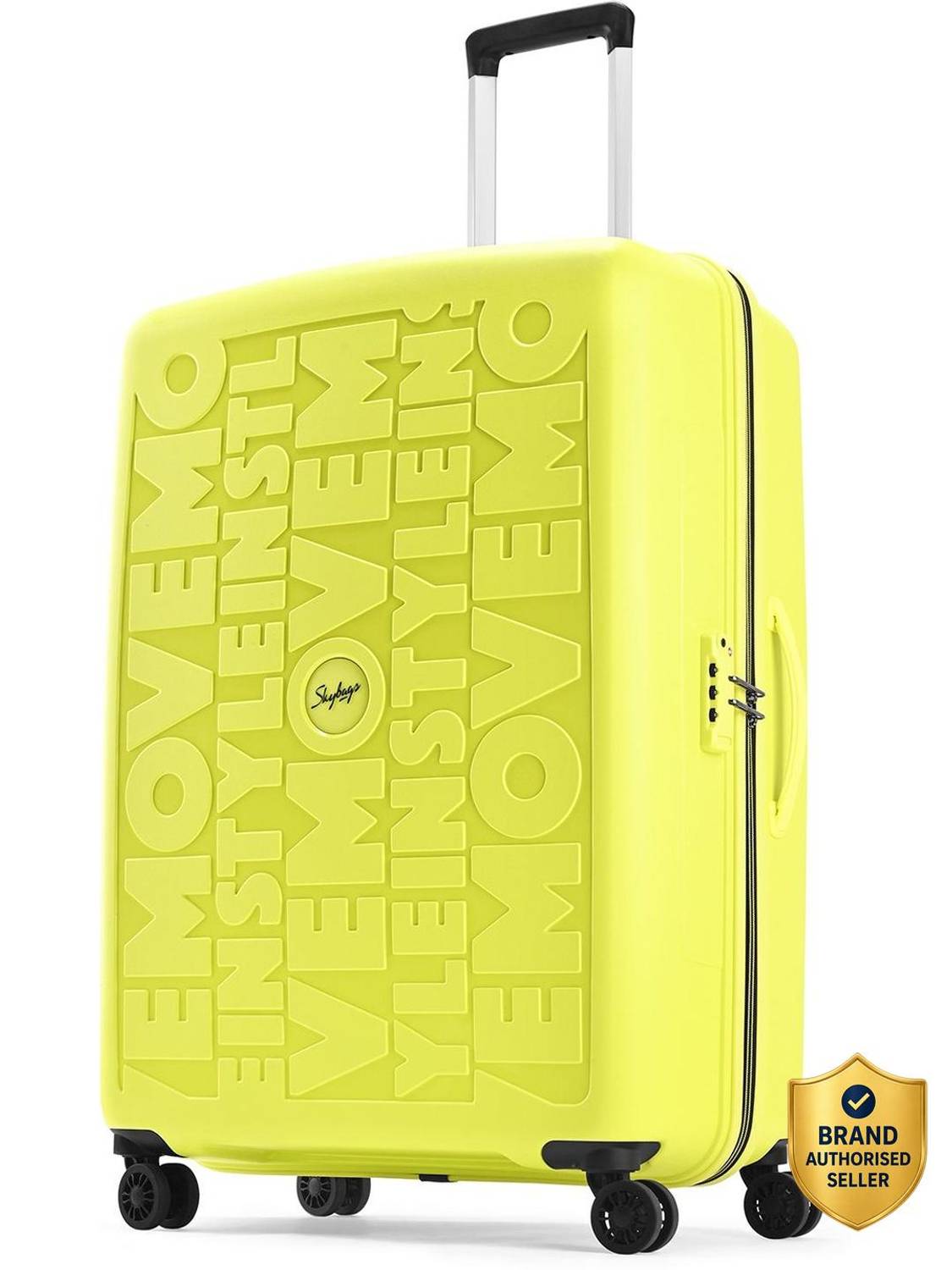 SKYBAGS Play Hard Side Stylish Trolley Bag, Polypropylene Travel Luggage with TSA Lock Check-in Suitcase 8 Wheels - 30 Inch