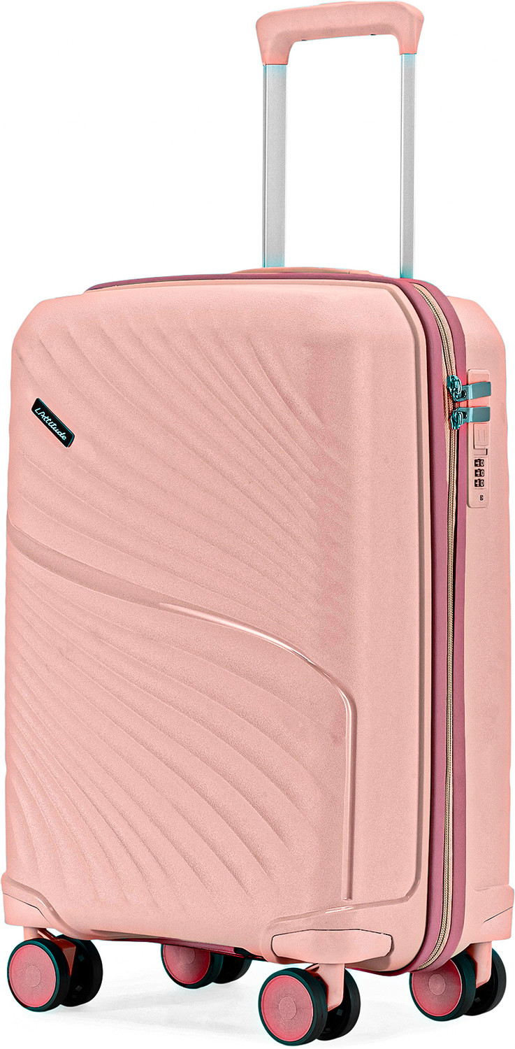Image of LATTITUDE by Provogue MERIDIAN 55 8W BLOSSOM PINK /MEGENTA PINK Cabin Suitcase 8 Wheels - 20 inch