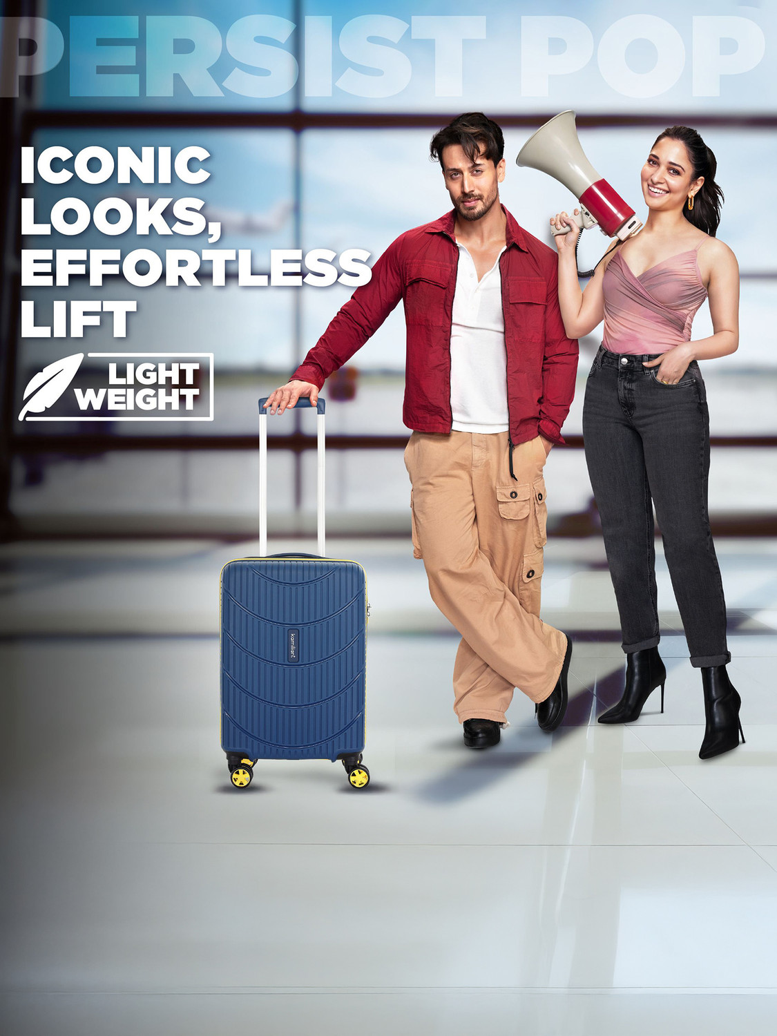 Image of Kamiliant by American Tourister PERSIST POP Cabin Suitcase 8 Wheels - 21 inches
