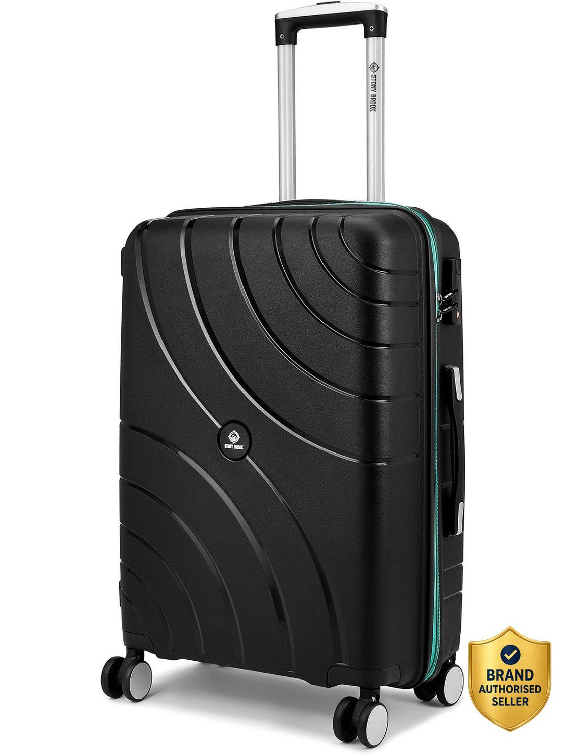Image of Stony Brook by Nasher Miles Cascade Hard-Sided Polypropylene 65cm Spinner Trolley Bag for Travel Use Check-in Suitcase 8 Wheels - 24 inch
