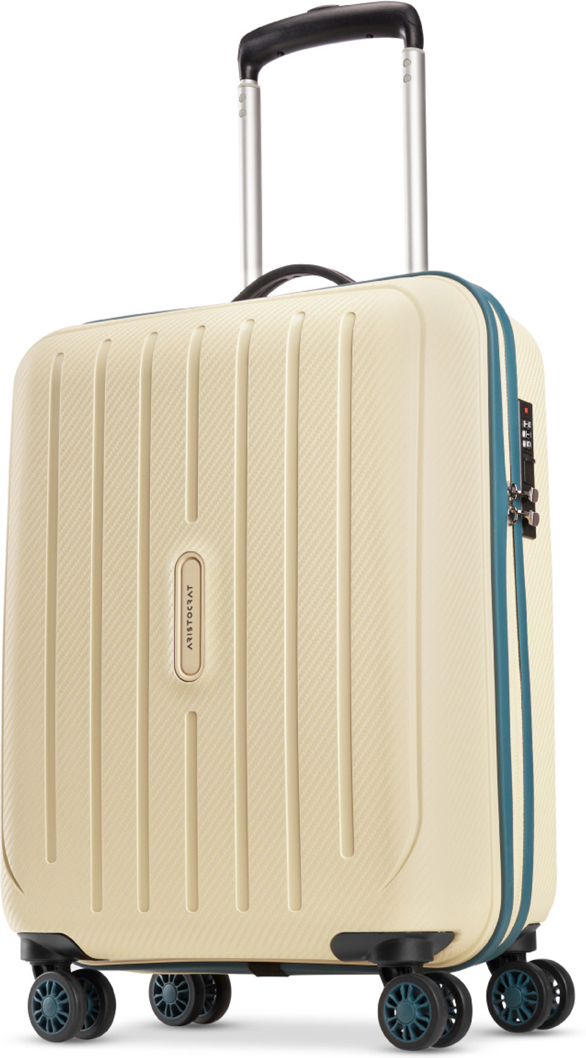 Image of ARISTOCRAT Photon Max Hard Side Luggage | Trolley Bag With Flushed Combination Lock Cabin Suitcase 4 Wheels - 22 Inch