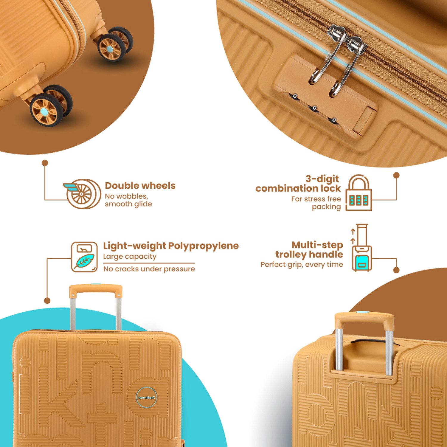 Image of KAMILIANT RAIDER POP Check-in Suitcase 8 Wheels - 27 inches
