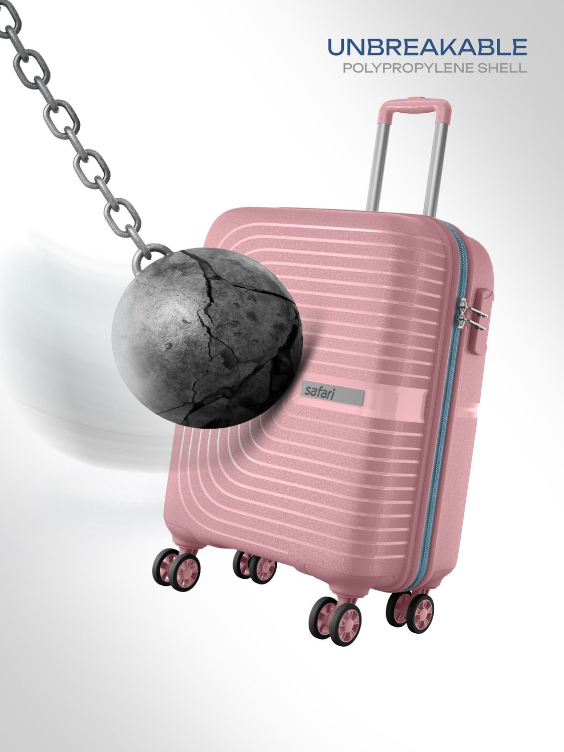Image of SAFARI ECLIPSE NEO 55 4W ROSE GOLD Cabin Suitcase 8 Wheels - 22 Inches