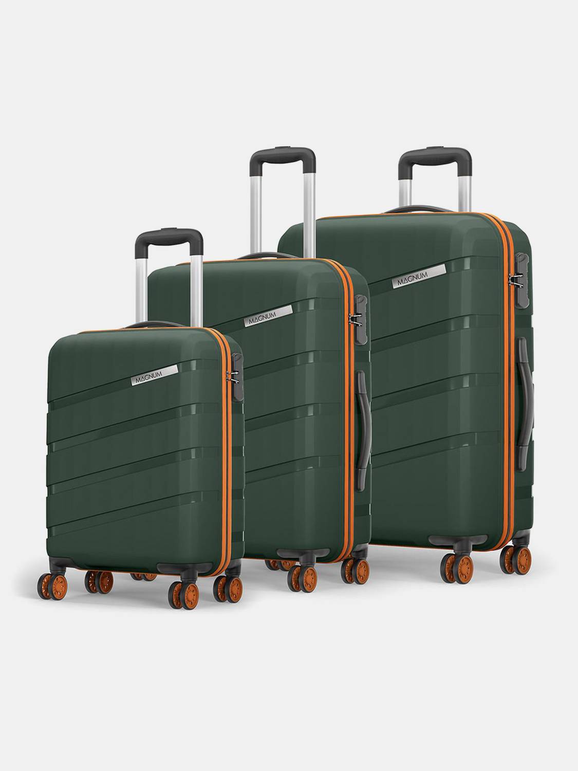 Magnum by Safari Hard Body Set of 3 Luggage 8 Wheels - Magnum Evo