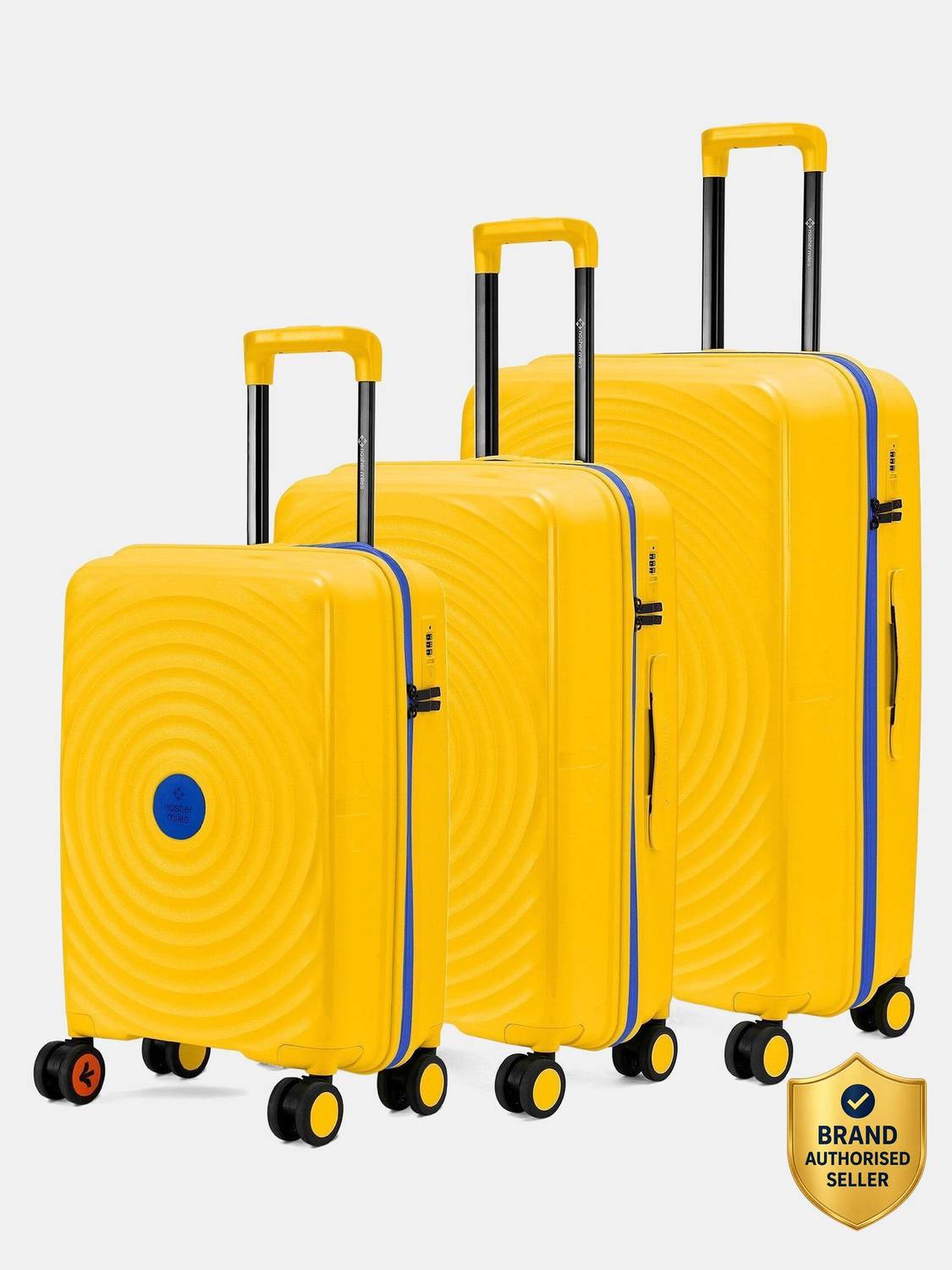 NASHER MILES Hard Body Set of 3 Luggage 8 Wheels - Goa Polypropyl... more