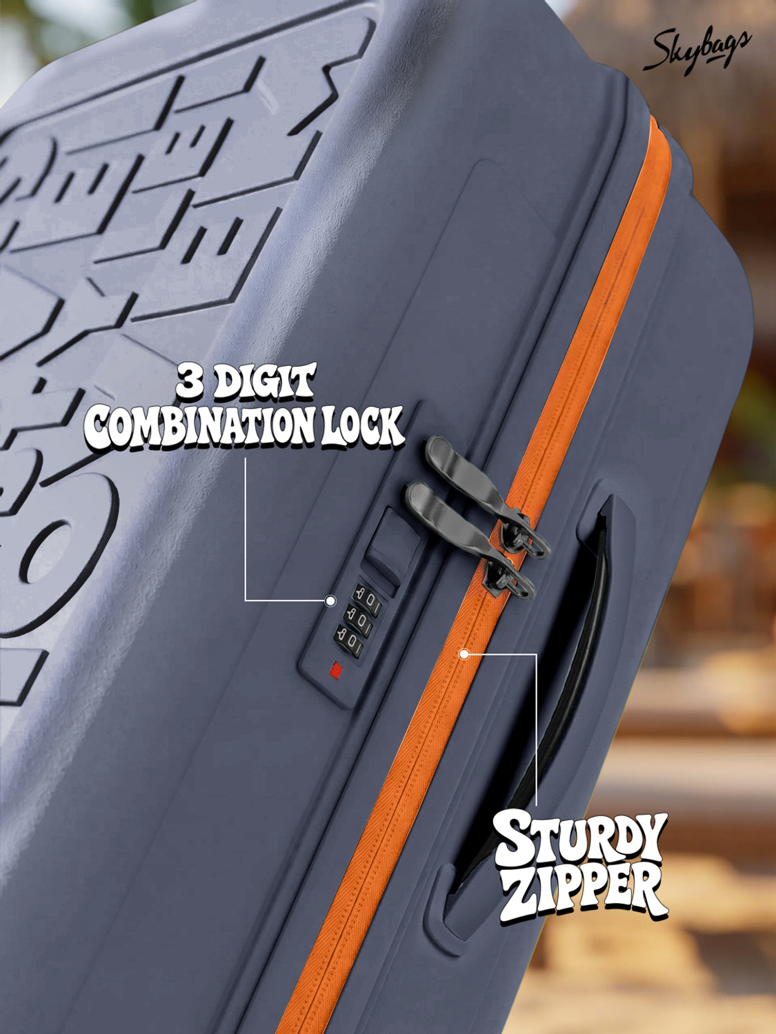 Image of SKYBAGS Play Hard Side Trolley Bag, Polypropylene Travel Luggage with Combination Lock Check-in Suitcase 8 Wheels - 26 Inch