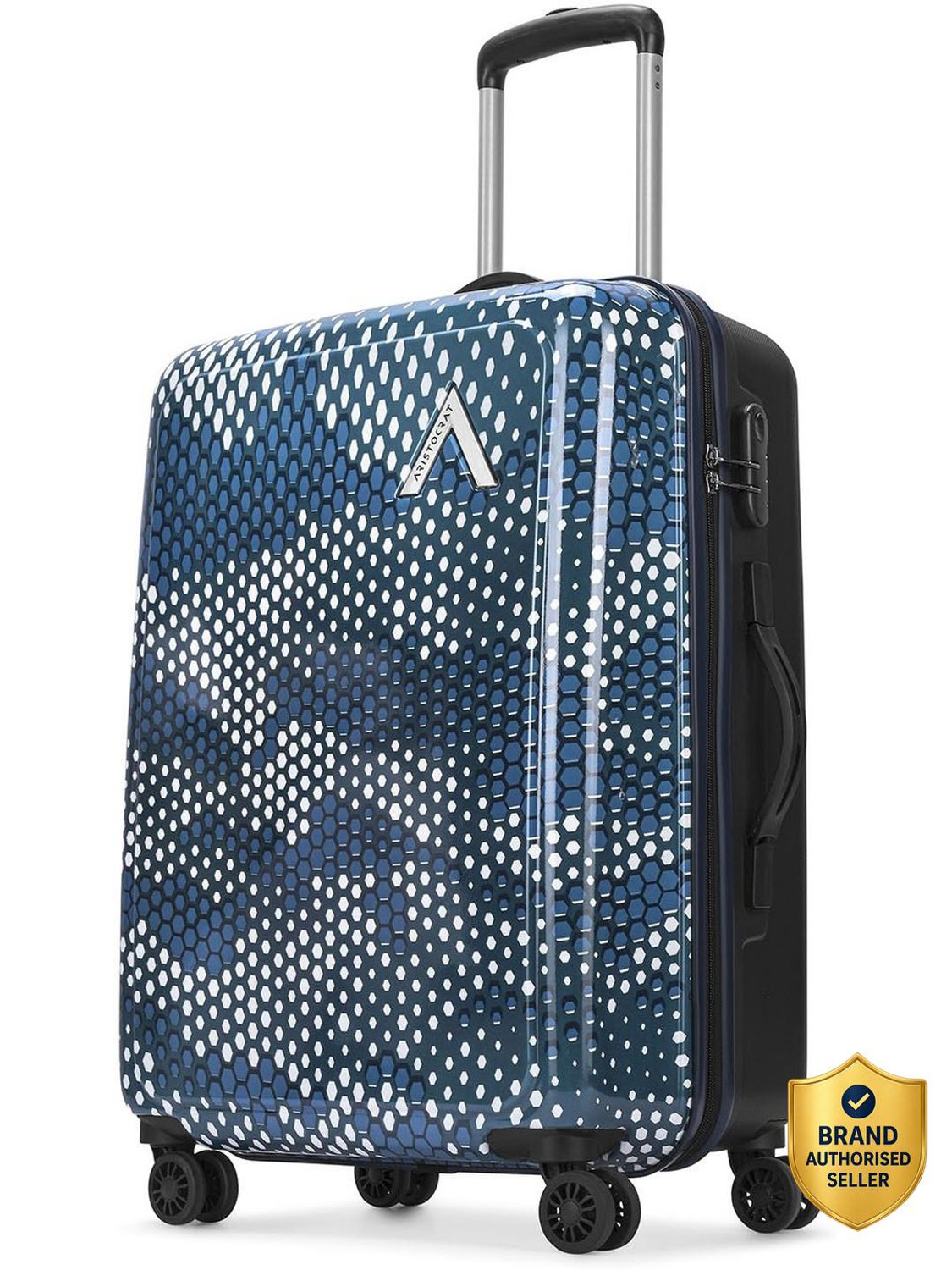 Image of ARISTOCRAT Combat Check-in Trolley Bag | Hard Luggage | Combination Lock with Sturdy Zipper Check-in Suitcase 8 Wheels - 25 Inch