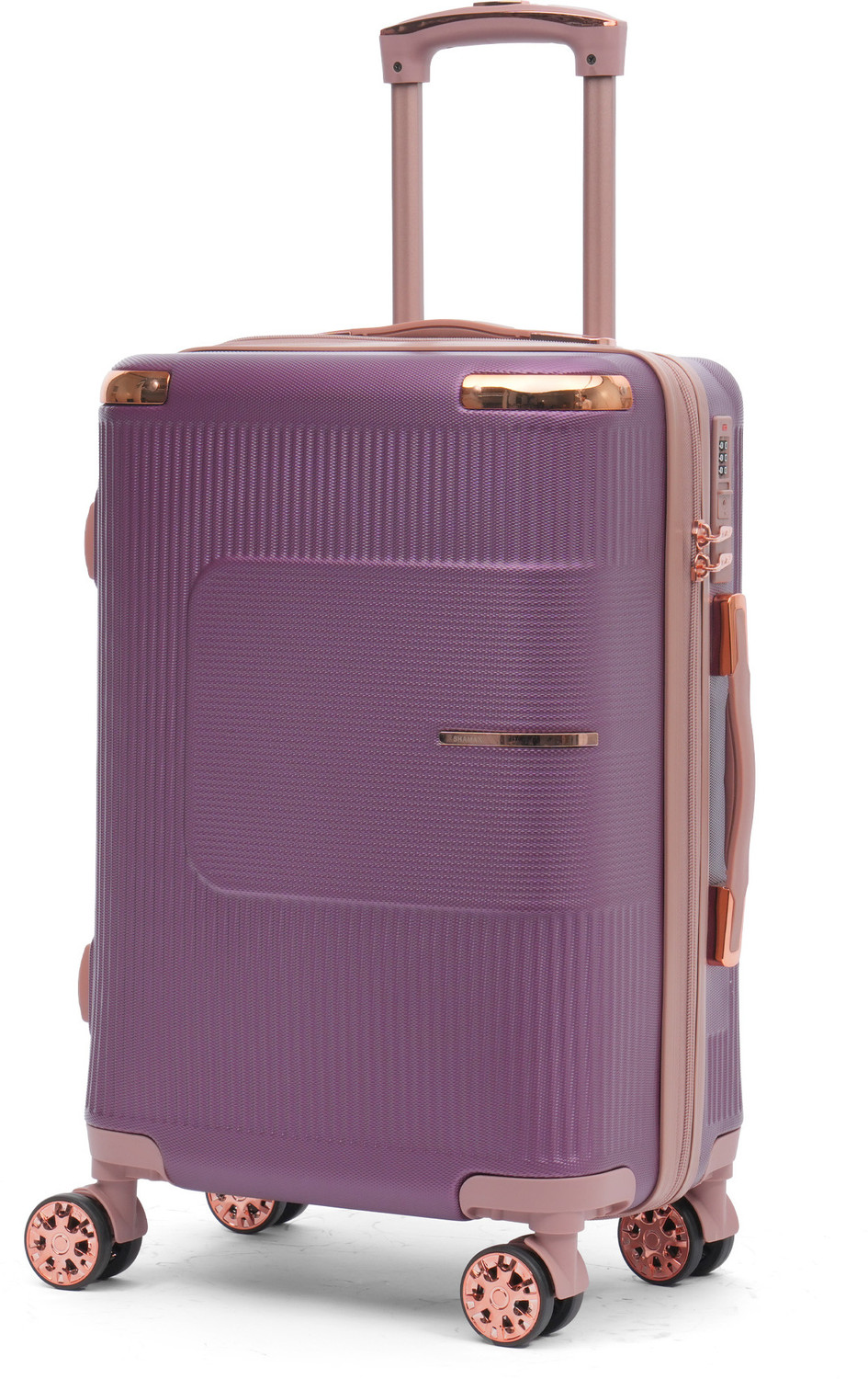 Image of Shamax Hard Shell Trolley Bag TSA Lock 360 Wheels Travel Suitcase for Men & Women Expandable Cabin Suitcase 8 Wheels - 24 inch