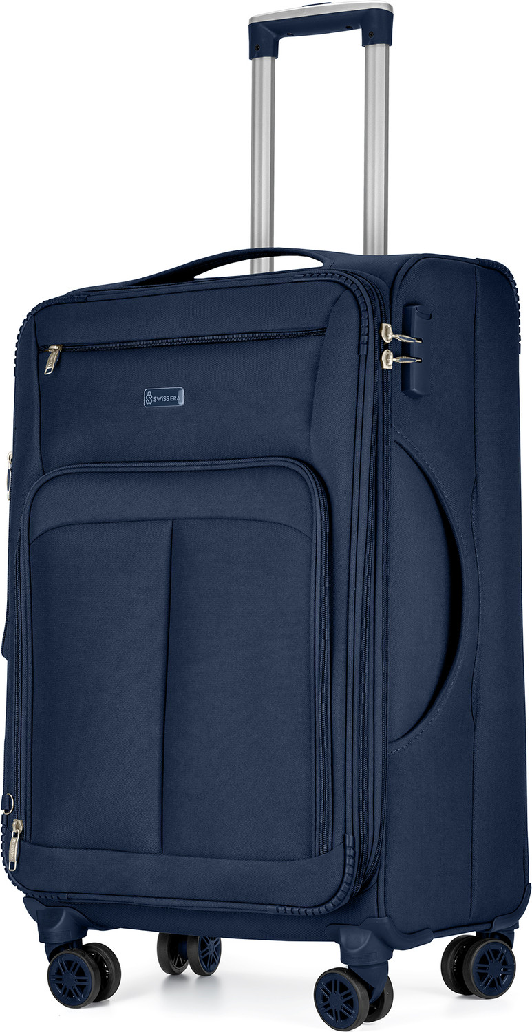 Image of Swiss Era Soft Expandable Suitcase Luggage Bag with Spinner 8 Wheels Expandable Cabin Suitcase 8 Wheels - 20 inch