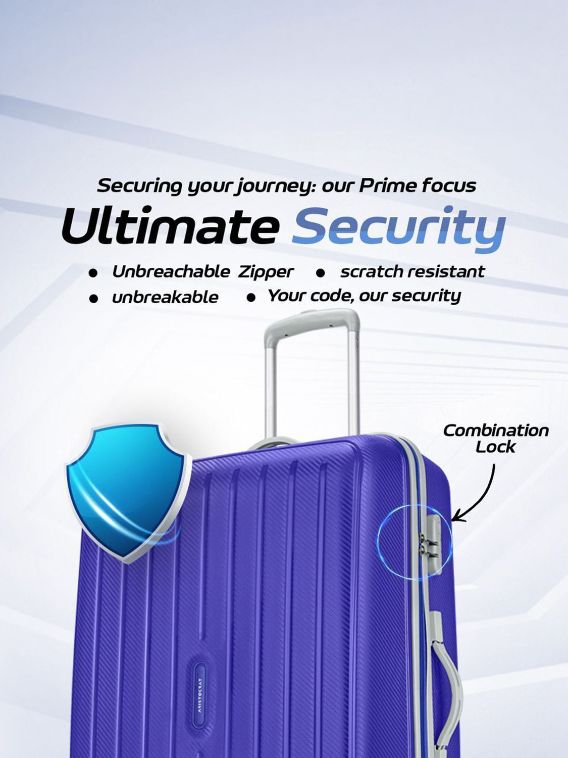 Image of ARISTOCRAT Photon 3 (Small 55cm | Medium 64cm | Large 75cm) - Trolley Bag Cabin & Check-in Set 4 Wheels - 30 Inch