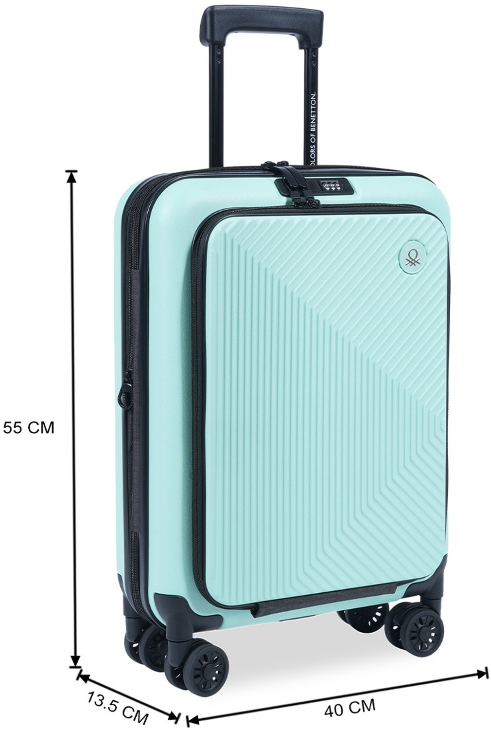 Image of United Colors of Benetton Ryzen Pro Expandable Cabin Suitcase 8 Wheels - 22 inch
