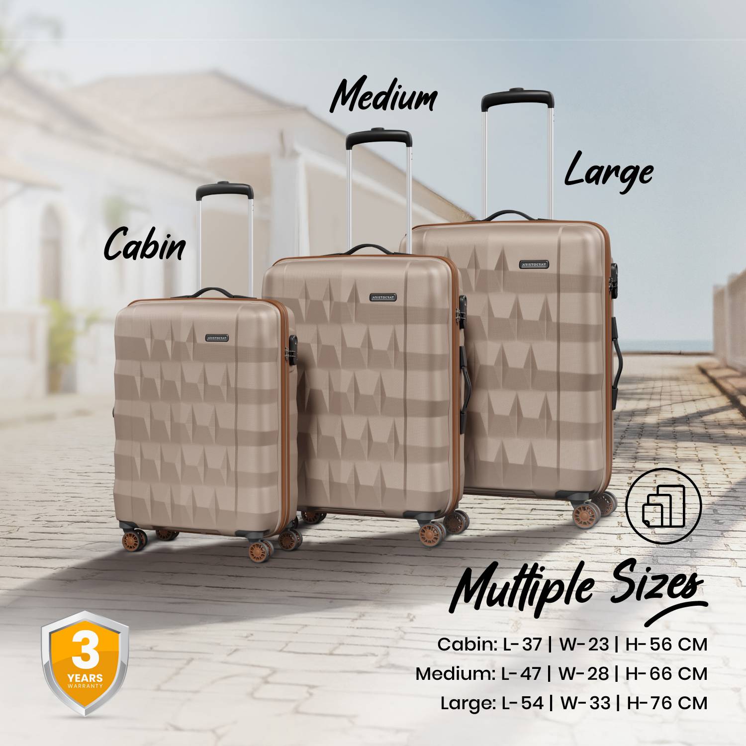 ARISTOCRAT Comet 3-Piece Trolley Bag Set Pack of 3 - Image 5