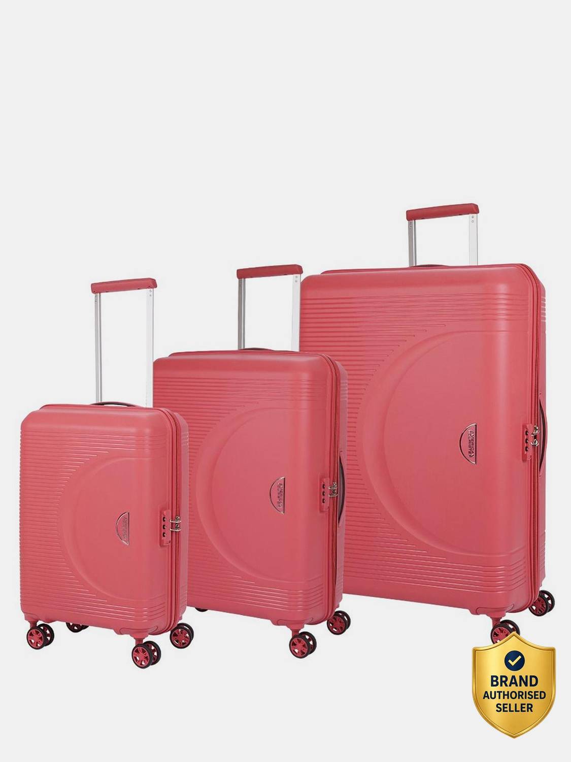 AMERICAN TOURISTER Combination Lock-Hemis (Small 55 Cm | Medium 68 Cm | Large 78 Cm) Cabin & Check-in Set 8 Wheels - 30 Centimeter