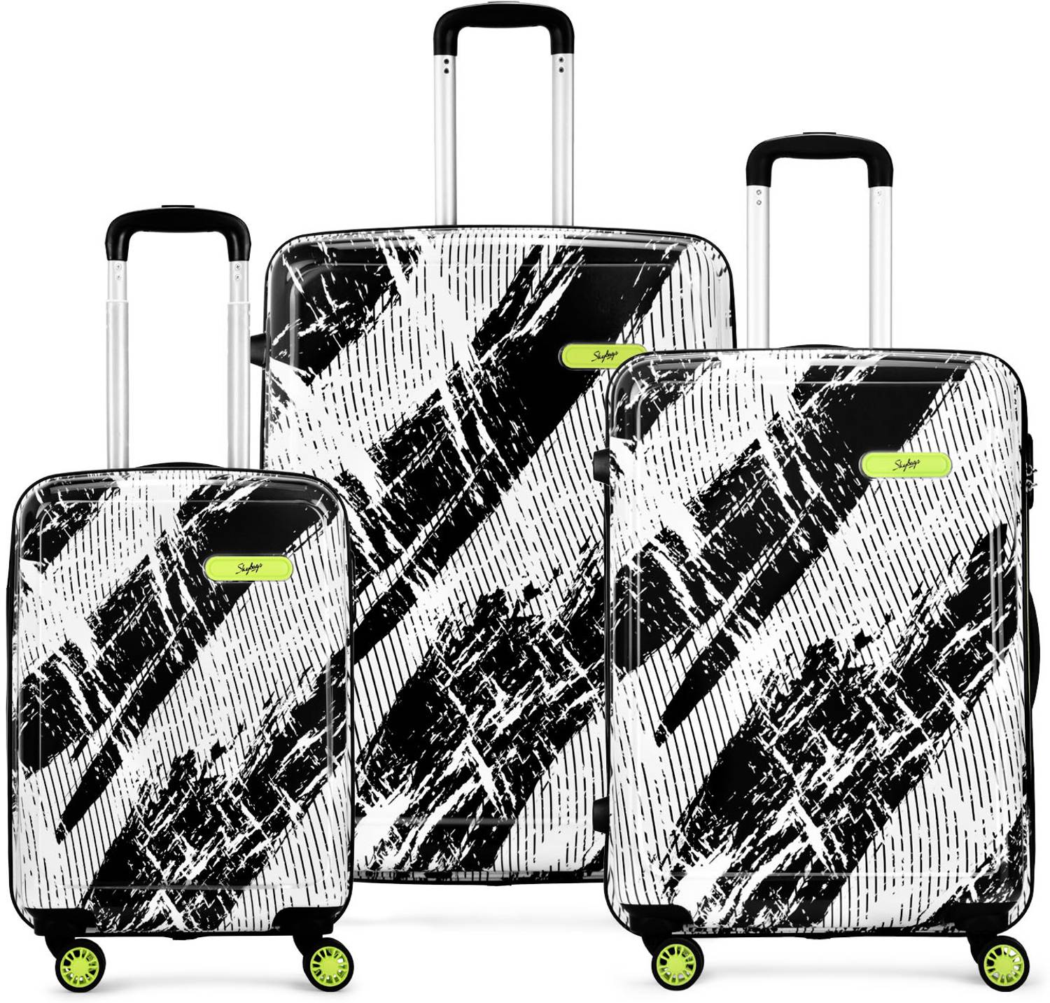 SKYBAGS Stroke Neo Printed Hard Side Trolley Bag Lightweight, Stylish Travel Luggage Cabin & Check-in Set 8 Wheels - 30 Inch
