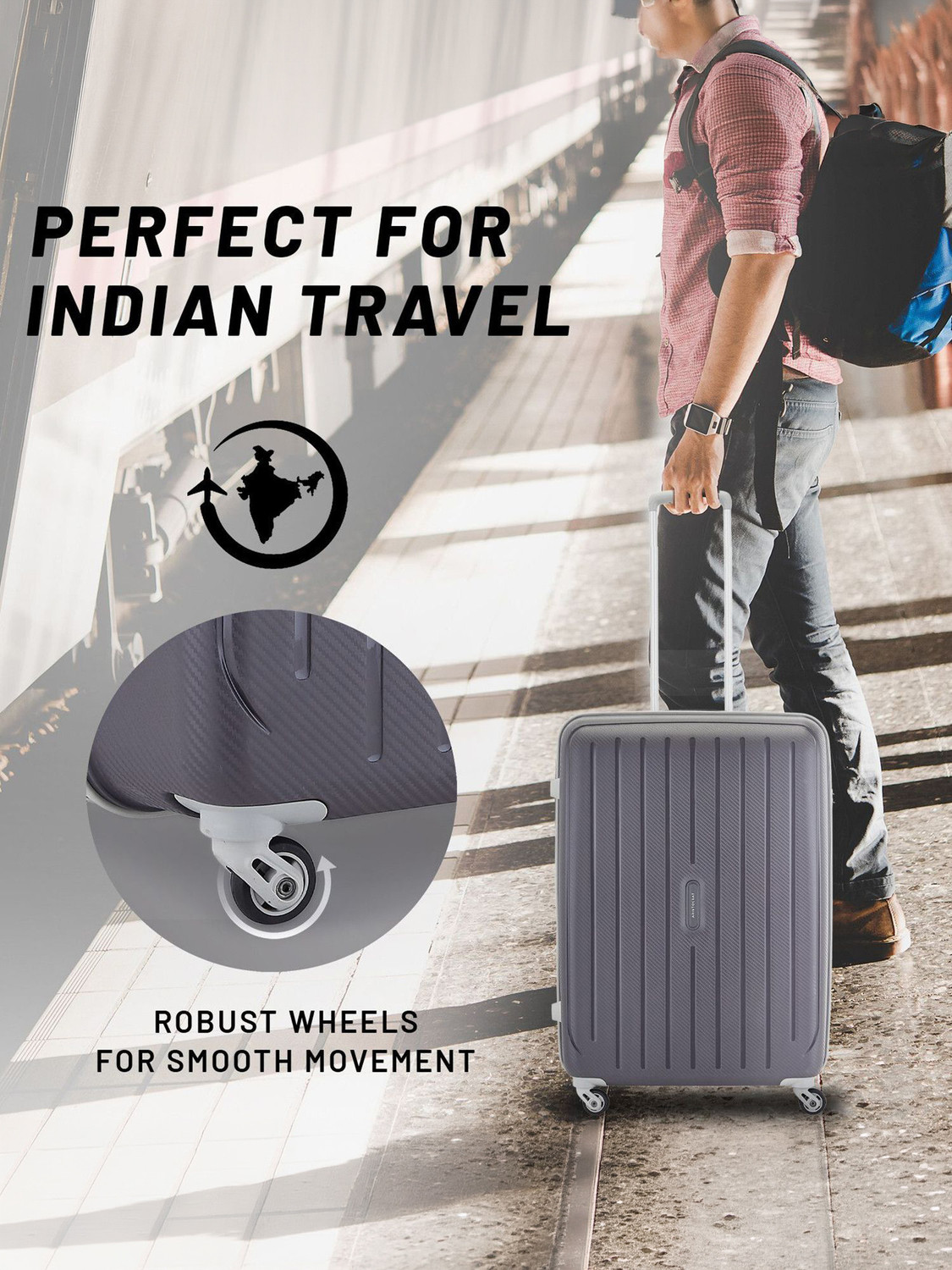 Image of ARISTOCRAT 65 - Hardbody Trolley Bag Check-in Suitcase 4 Wheels - 26 inch