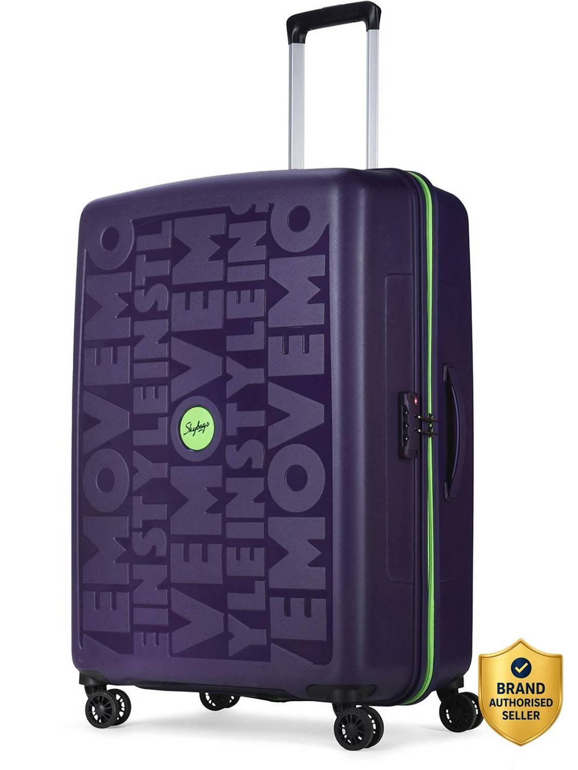 SKYBAGS Play Hard Side Stylish Trolley Bag, Polypropylene Travel Luggage with TSA Lock Check-in Suitcase 8 Wheels - 30 Inch