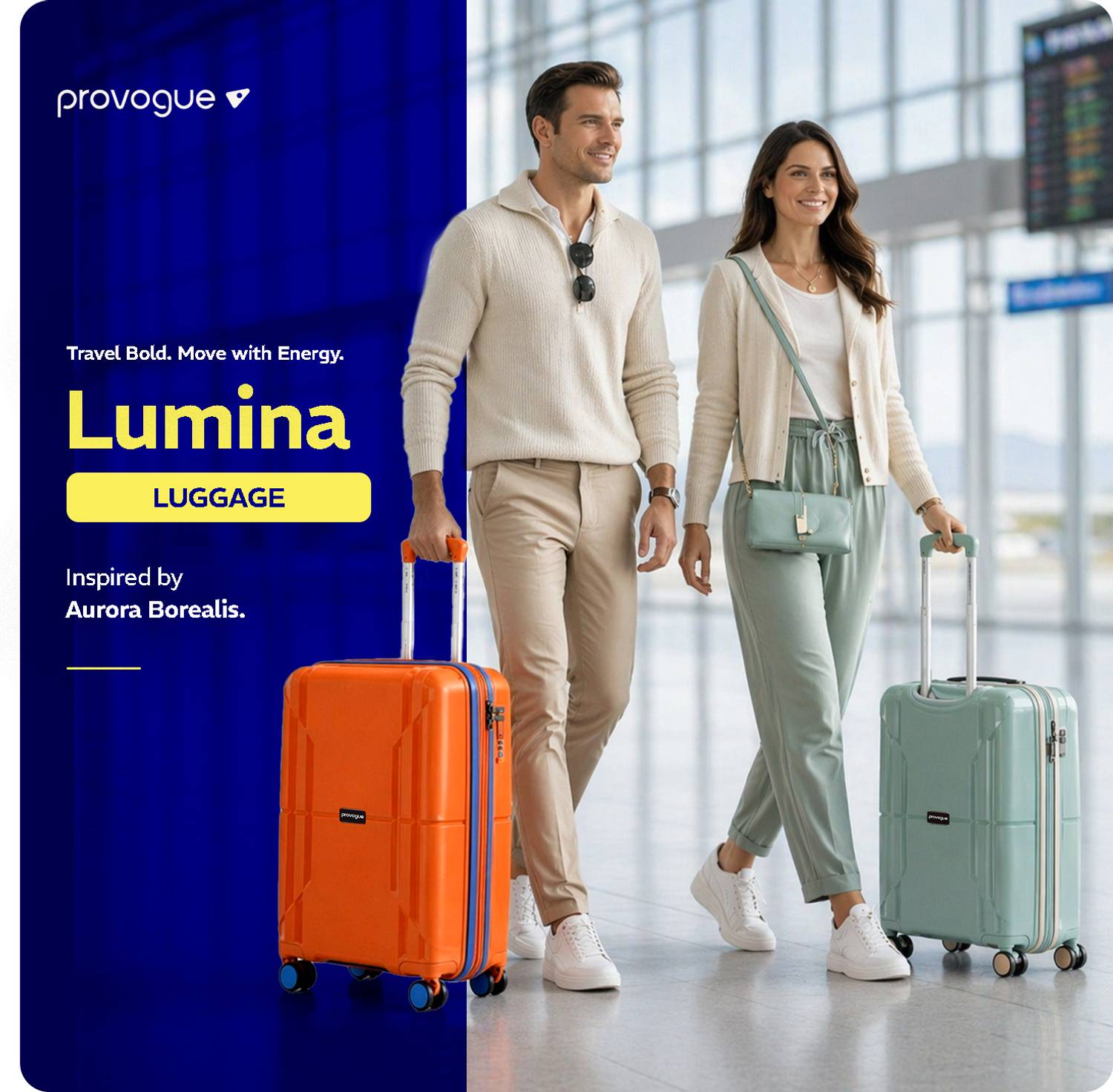 PROVOGUE Lumina Expandable Check-in Suitcase 26 inch 8 Wheels - Image 3
