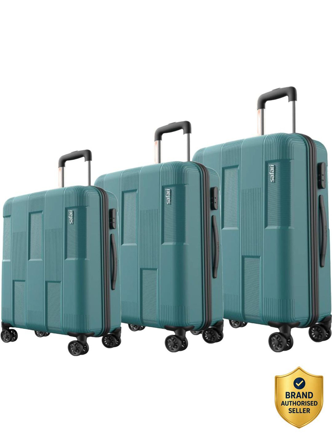 Image of SAFARI Club 8W, 5Yrs International Warranty PP Luggage Set of 3, 55Cm,65Cm & 75Cm Cabin & Check-in Set 8 Wheels - 30 inch