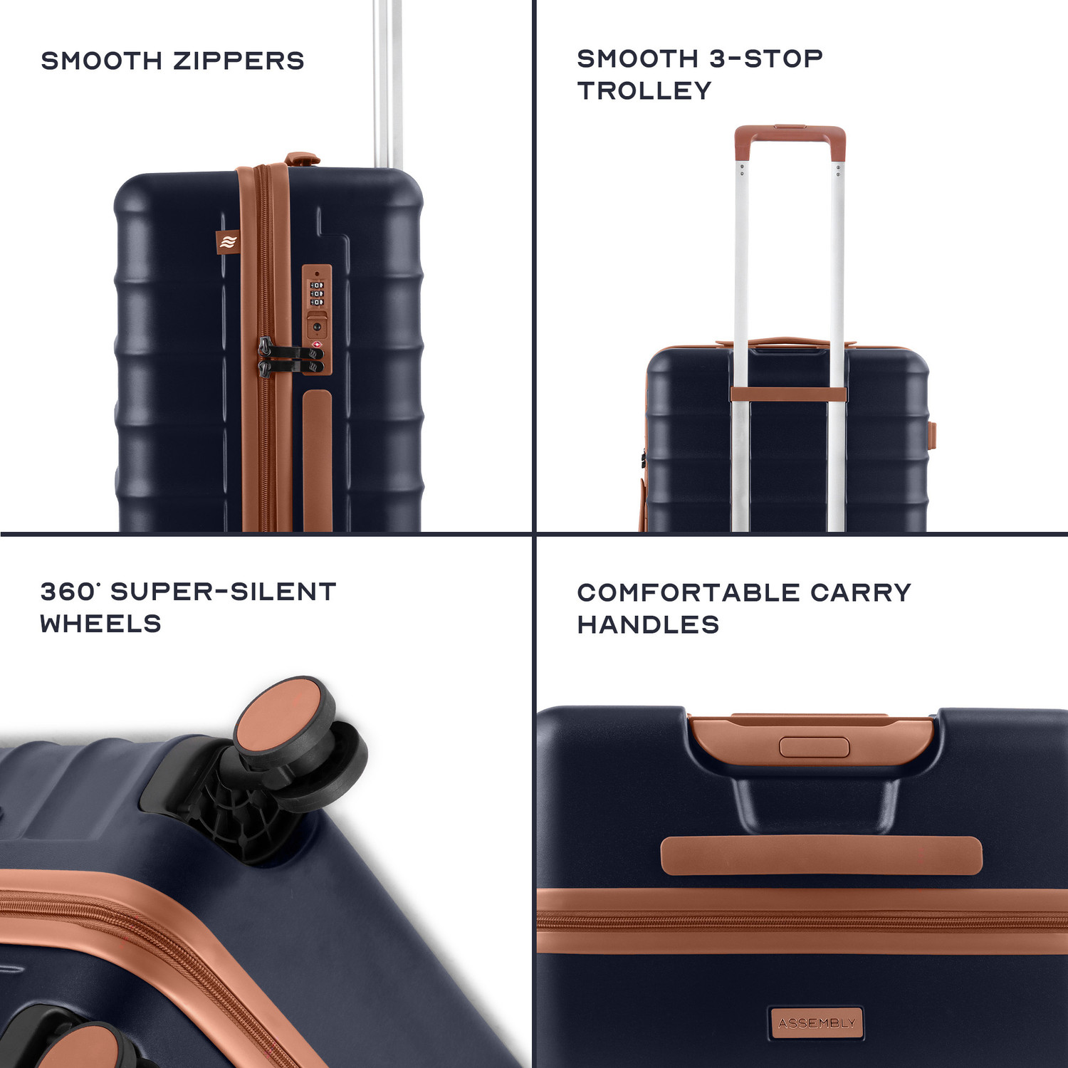 Image of Assembly Lightweight Bag with Check-in Suitcase 8 Wheels - 24 inch