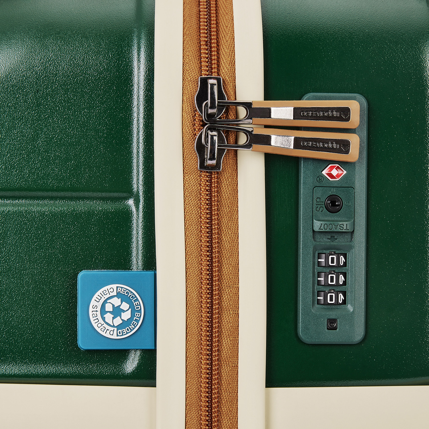 Image of Uppercase Chester Medium Court Green Hard Luggage with Organized Interior & Dual Wheels Expandable Check-in Suitcase 8 Wheels - 26 inch