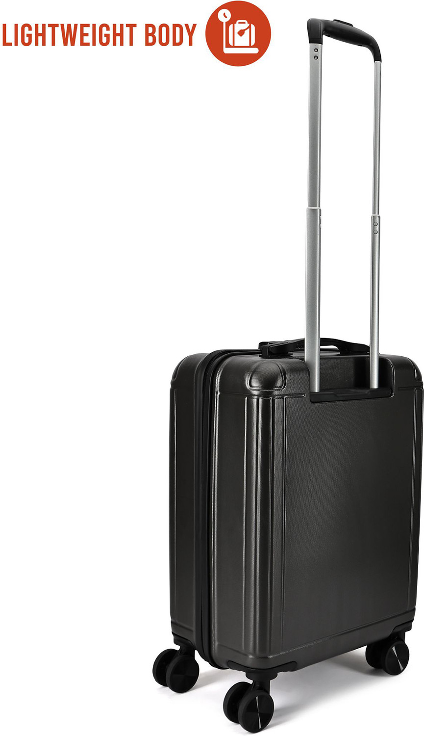 Image of KILLER Box-Light-Weight & Durable Polycarbonate Dark Grey-Hard Luggage Check-in Suitcase 8 Wheels - 20 Inch