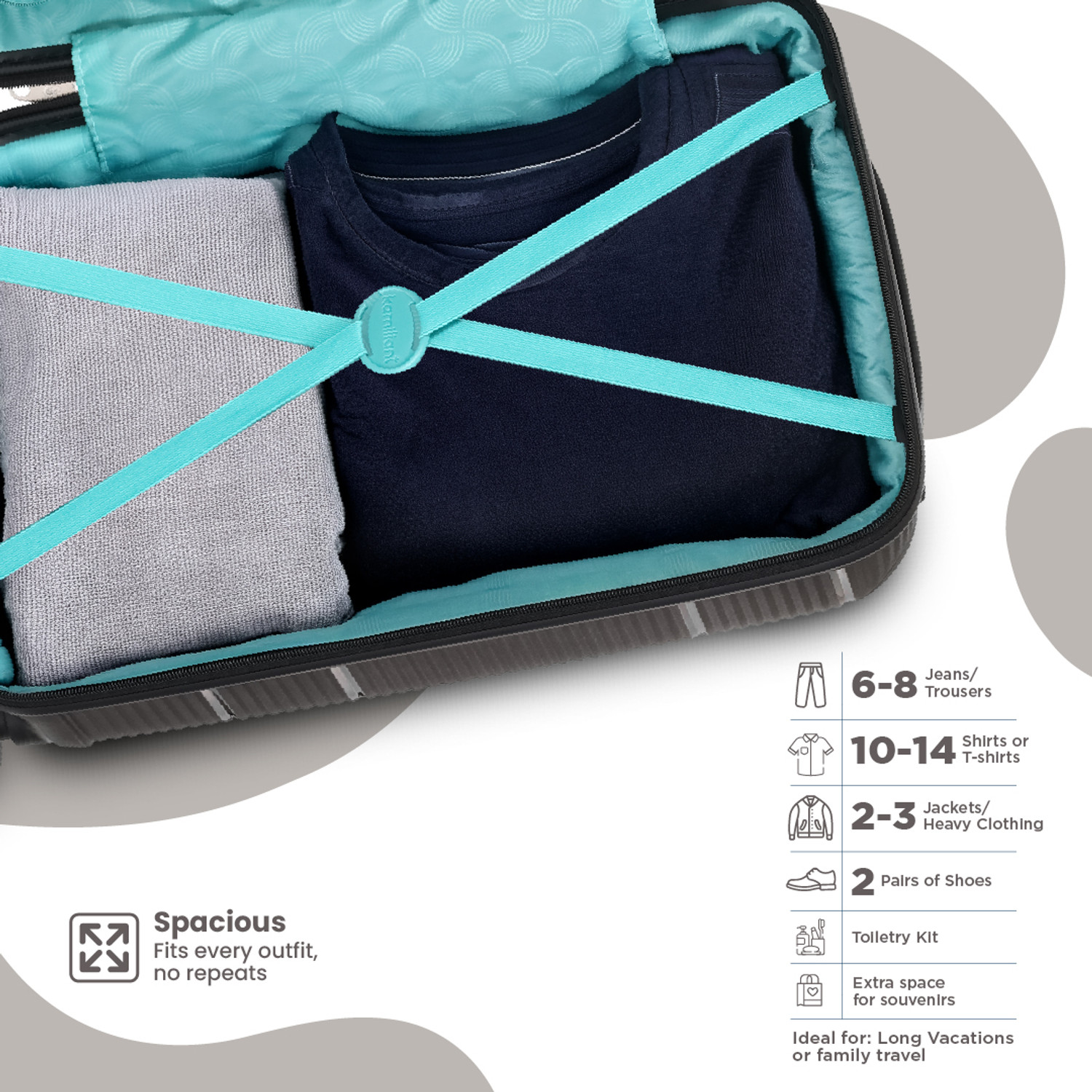 Image of KAMILIANT by American Tourister ARMOR Check-in Suitcase 8 Wheels - 30 inches
