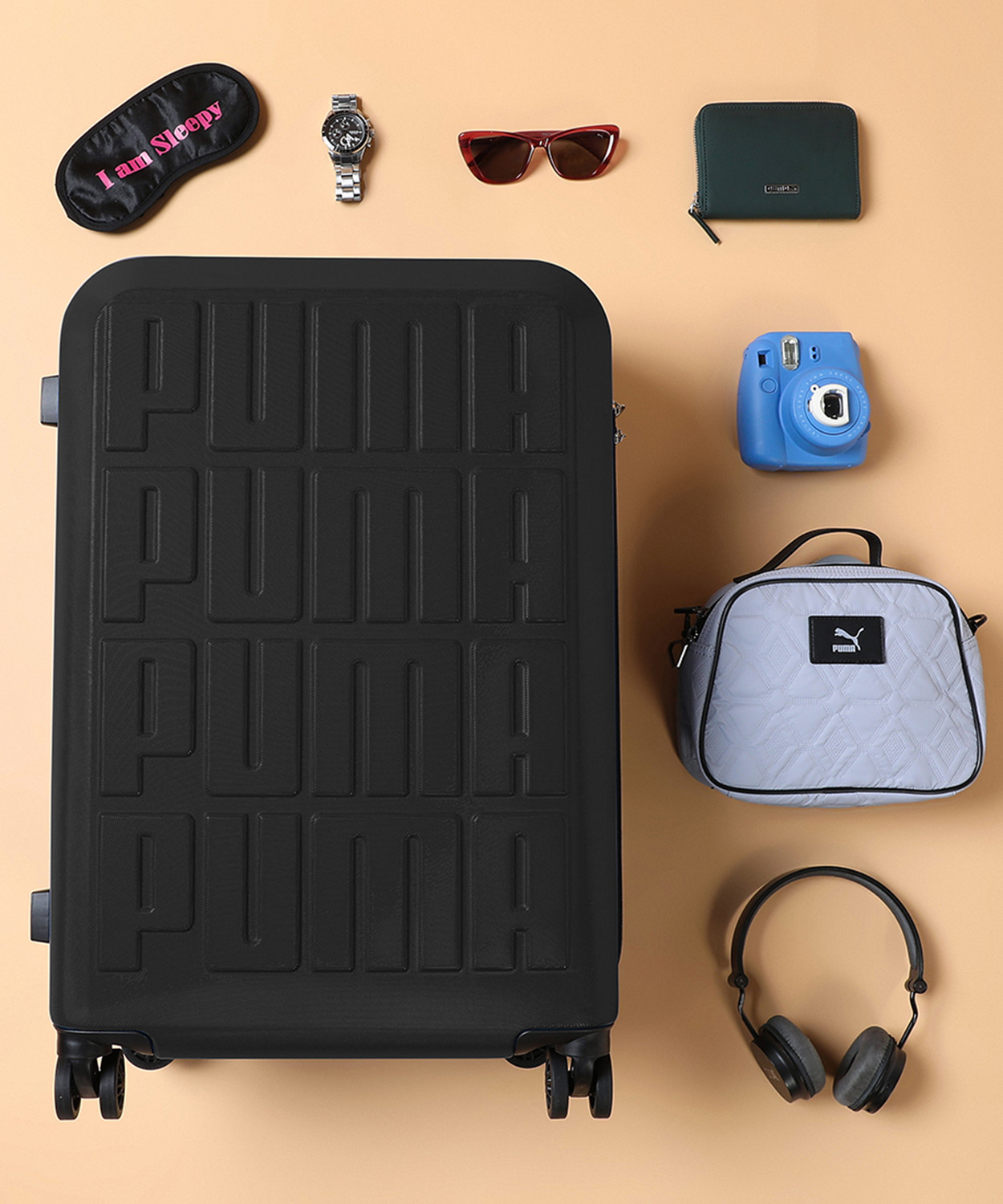 Image of PUMA Stylised Trolley Bag -Medium Check-in Suitcase 8 Wheels - 26 inch