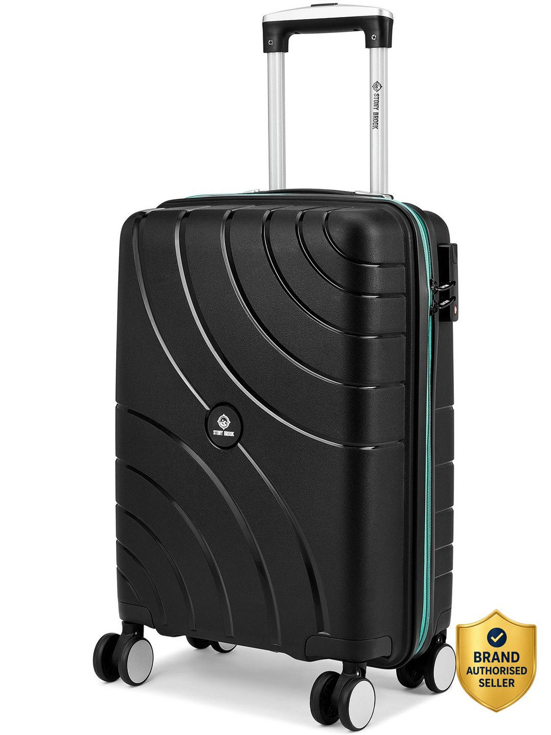 Image of Stony Brook by Nasher Miles Cascade Hard-Sided Polypropylene 55cm Spinner Trolley Bag for Travel Use Cabin Suitcase 8 Wheels - 20 inch