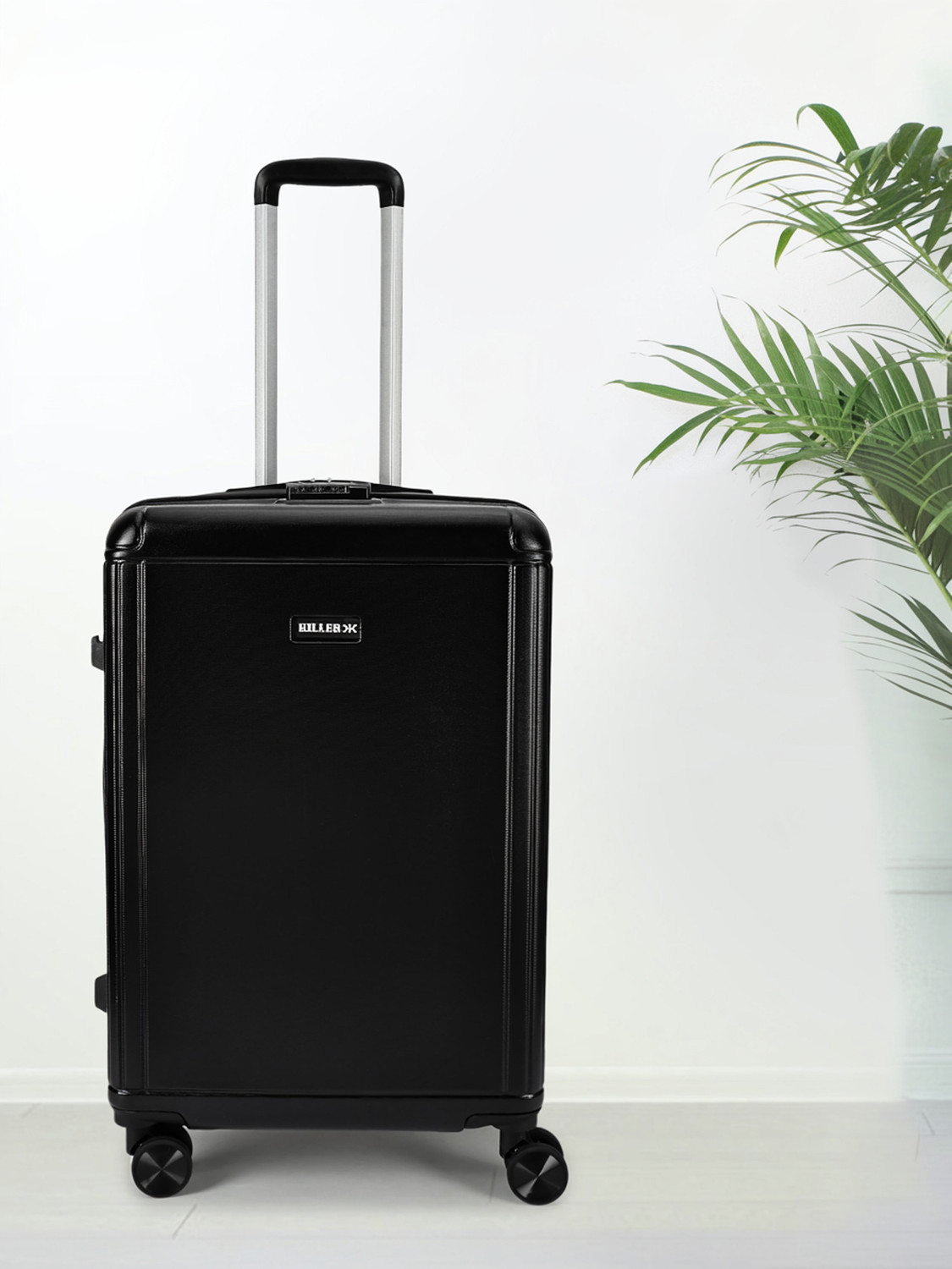 Image of KILLER Box-Light-Weight & Durable Polycarbonate Black Hard Luggage Check-in Suitcase 8 Wheels - 24 Inch