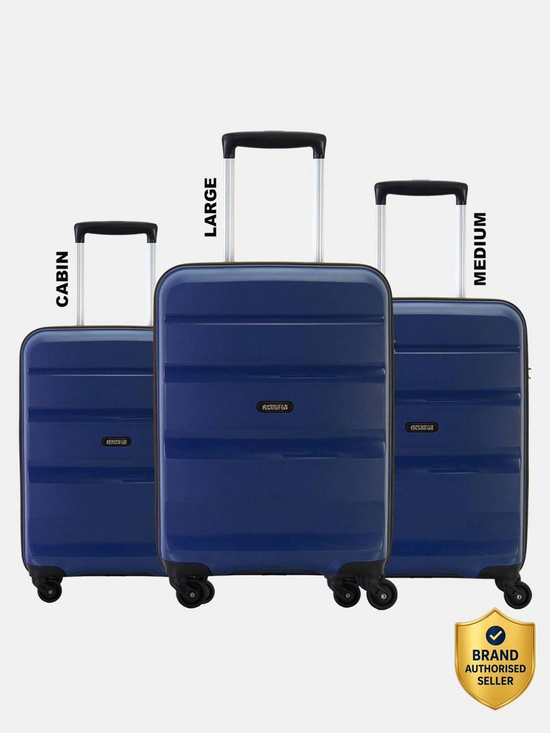 AMERICAN TOURISTER AMT BRANDON SP 3 (Small 55cm|Medium 66cm| Large 75cm) BLUE Cabin & Check-in Set 4 Wheels - 30 inch
