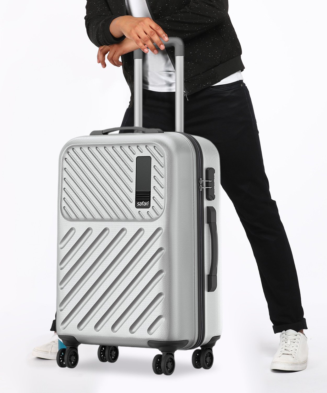 Image of SAFARI Medium Check-in Suitcase (66 cm) 8 Wheels - ZODIAC 66 - Silver