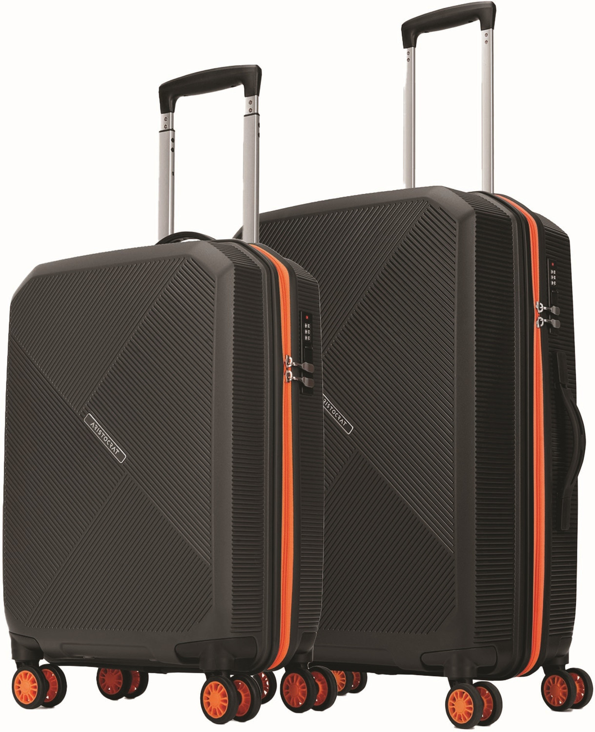 Image of ARISTOCRAT Apex Hard Side Polypropylene Luggage | Trolley Bag with Combination Lock Cabin & Check-in Set 8 Wheels - 27 Inch