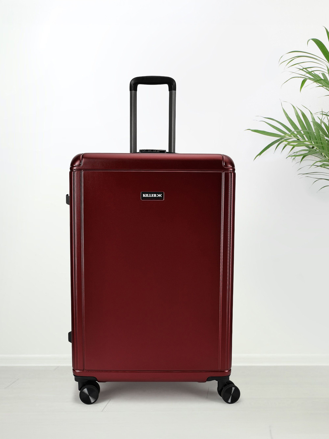Image of KILLER Box-Light-Weight & Durable Polycarbonate Deep Red- Hard Luggage Check-in Suitcase 8 Wheels - 28 Inch