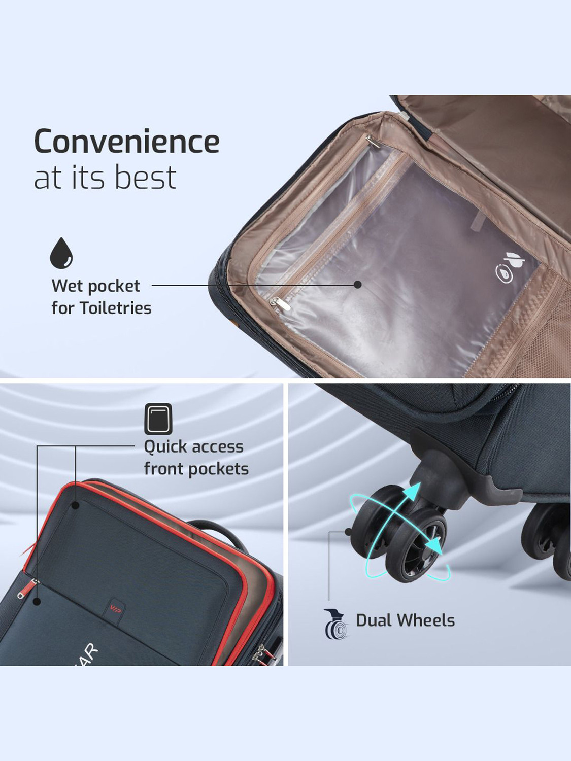 VIP Large Check-in Suitcase (79 cm) 8 Wheels - Suprema 8W Str 79 Grey ...