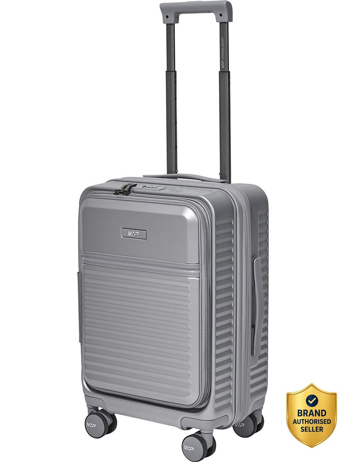 Image of VIP FLEX9010 Expandable Cabin Trolley | Hard Luggage with 15.6 inch Laptop Compatible Expandable Cabin Suitcase 8 Wheels - 22 Inch