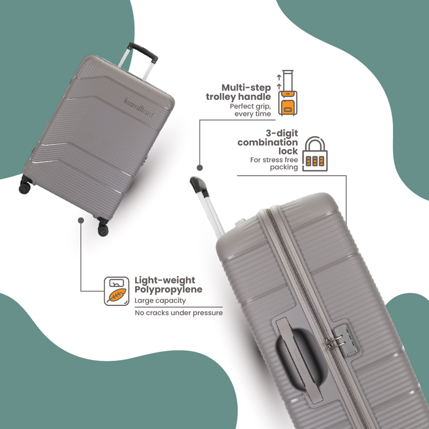 Image of KAMILIANT by American Tourister ARMOR Check-in Suitcase 8 Wheels - 30 inches