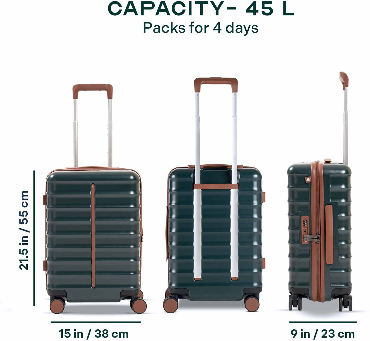 Image of Assembly Premium Hardsided Lightweight Luggage- Keyless TSA Lock, Silent Spinner Wheels Cabin Suitcase 8 Wheels - 20 inch