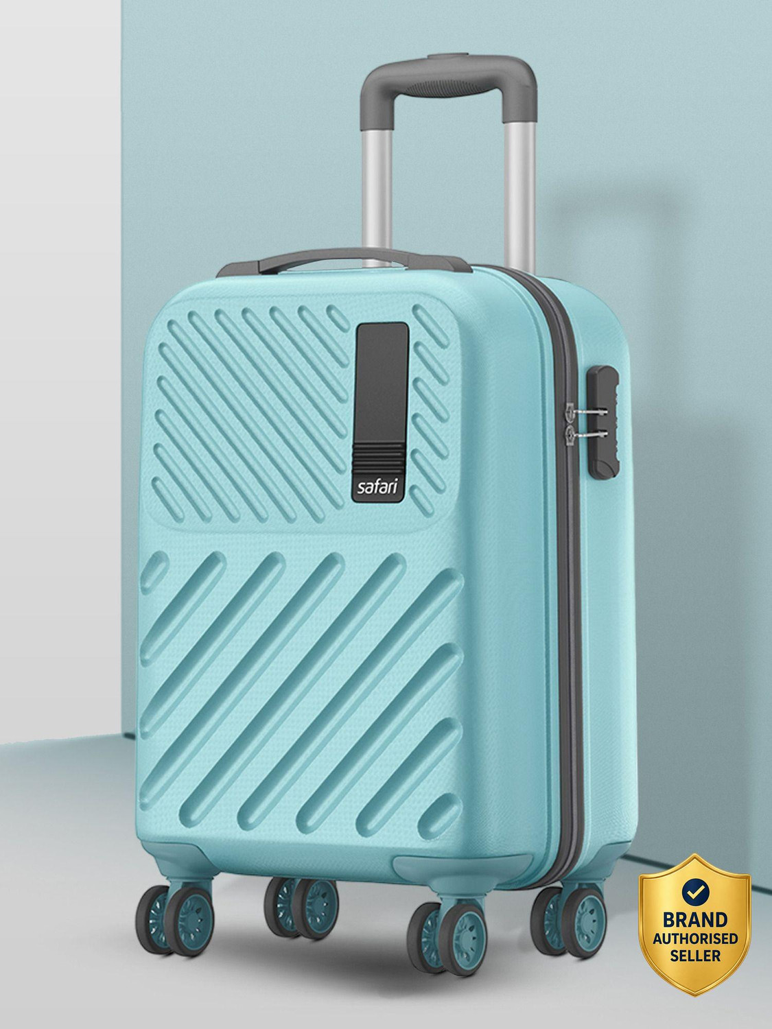 Image of SAFARI Small Cabin Suitcase (56 cm) 8 Wheels - ZODIAC 56 - Teal