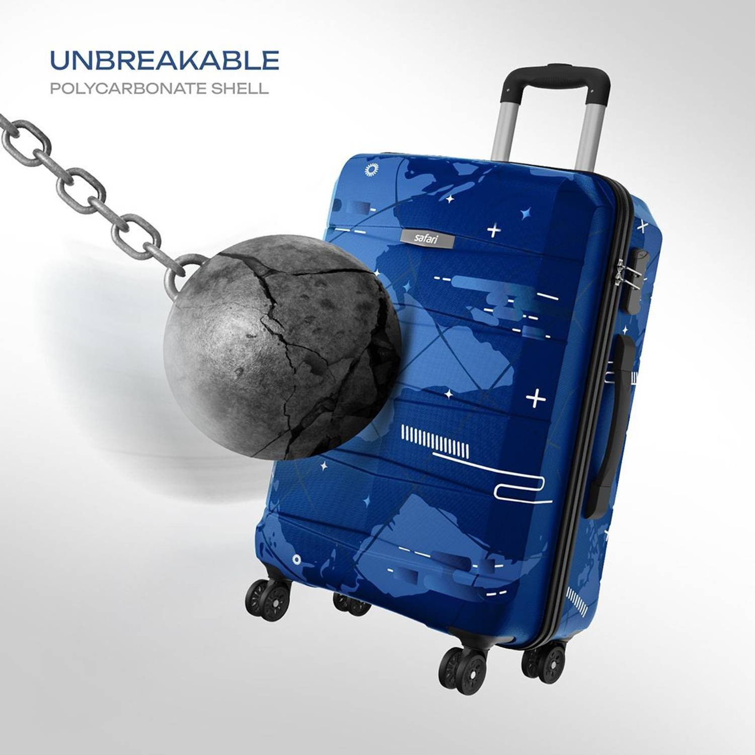 SAFARI Nightsky Neo 66 4W Check-in Suitcase 4 Wheels - 26 inch