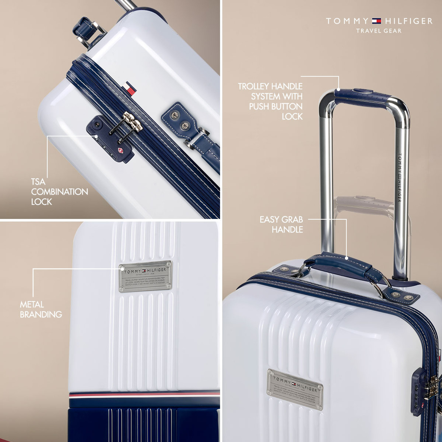 Image of TOMMY HILFIGER TWINS PRO Check-in Suitcase 8 Wheels - 30 Inch